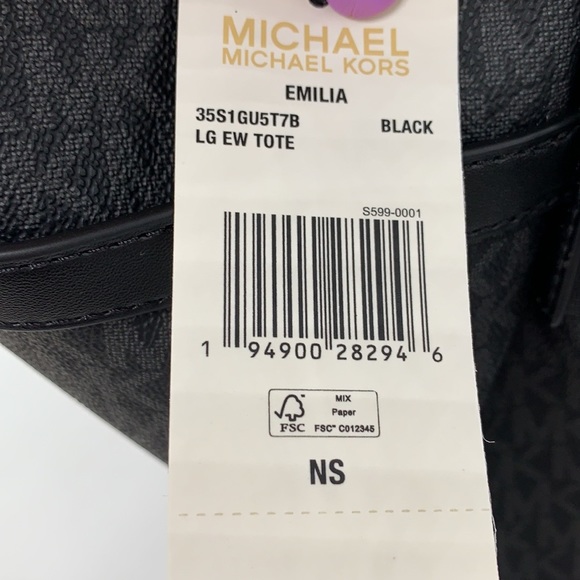 MICHAEL KORS BLACK SIGNATURE COLOR 
Emilia Large Logo Tote Bag - Picture 14 of 14